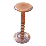 Guridon porte plante, bois massif tourn