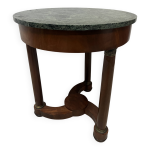 Guridon rond de style empire en acajou et placage xx sicle
