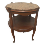 Guridon rond de style louis xv en htre patin xx sicle table