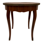 Guridon rond de style louis xv en placage de bois de rose xx sicle