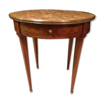 Guridon rond style louis xvi en marqueterie