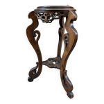 Guridon style coloniale indochine asie vintage 1930s bois sculpt