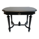 Gu�ridon, table de milieu en bois noirci de style napol�on iii