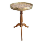 Guridon tripode style louis xvi acajou