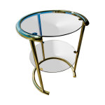 Guridon verre et laiton