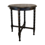 Gu�ridon vintage pieds perl�s en bois massif