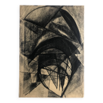 Heide lindecke, sans titre, vers 1960 - 70. fusain sur papier