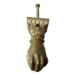 Heurtoir en bronze plein, forme de main, xixme
