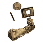 Heurtoir de porte ancien en bronze main bague marteau vintage