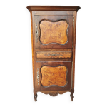 Homme debout louis xv en noyer et loupe de frêne Homme debout louis xv en noyer et loupe de frêne