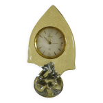 Horloge  poser en cristal scheider de forme biomorphique et signe