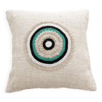 Housse de coussin aussa avec deco en coquillages
