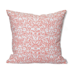 Housse de coussin etnik blanc, rose vif - 50 x 50