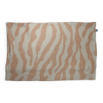Housse de coussin en lin, motif z�br� beige et orange, 57 x 37 cm, chhatwal & jonsson