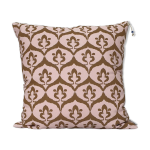 Housse de coussin ottoman style ikat rose olive - 50 x 50