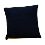 Housse de coussin upcycl�e bleu marine en laine 45x45cm