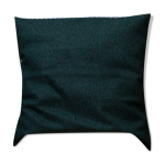 Housse de coussin upcycle vert fonc en laine 45x45 cm