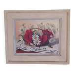 Huile sur panneau bouquet de coquelicots et marguerites ernesto valls