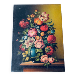 Huile sur toile bouquet de fleurs signé anceschi Huile sur toile bouquet de fleurs signé anceschi