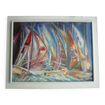 Huile sur toile r�gate 71x56 par m. vanbelle