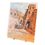 Huile sur toile sujet orientaliste. afrique du nord. milieu xxme