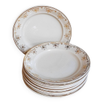 Huit assiettes à dessert villeroy & boch décor or Huit assiettes à dessert villeroy & boch décor or