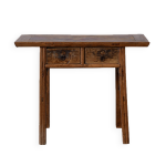 Huojia - petite console chinoise vintage en orme n3