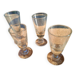 Ii. 4 verres xixe sicle (absinthe) de hauteurs diffrentes