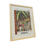 Illustration hennessy, cognac de 1930, 30x40cm