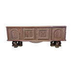 Immense buffet en enfilade 1957 noyer massif naturel Immense buffet en enfilade 1957 noyer massif naturel