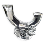 Imposant bougeoir asymétrique en cristal Imposant bougeoir asymétrique en cristal