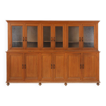 Impressionnante vitrine ou monastre 12 portes en pin, belgique, 1890