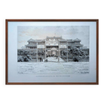Imprime en 1891, la porte n'go mon, hu, vietnam.