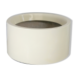 Jardinière cylindrique en fibre de verre laquée crème, circa 1970 Jardinière cylindrique en fibre de verre laquée crème, circa 1970