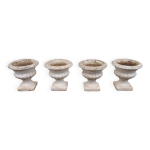Jardinires mdicis en bton, lot de 4