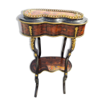 Jardinire petite table d'poque napoleon iii - en marqueterie - 19me sicle