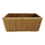 Jardinière en rotin tressé et bambou années 70 Jardinière en rotin tressé et bambou années 70