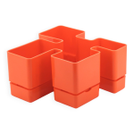 Jardini�re vastill orange en plastique de michael mccann