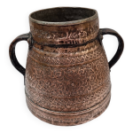 Jarre cuivre grav, iran xixeme, perse