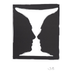 Jasper johns : coupe aux deux picasso - lithographie originale sign�e