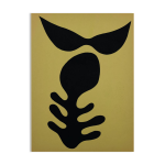 Jean arp : moustache et squelette - pochoir