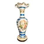 Jean - franois robert baccarat vase opaline peint main