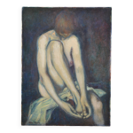 Jean pesce ( 1926 ) peinture nu à la jambe repliée hsp Jean pesce ( 1926 ) peinture nu à la jambe repliée hsp