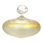 Jean - pierre baqure flacon en verre souffl et feuille d'or - vintage 1995 - retro chic