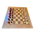 Jeu d échec et backgammon en marqueterie Jeu d échec et backgammon en marqueterie