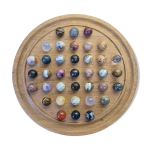 Jeu de solitaire en bois et pierres semi - pr�cieuses