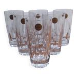 Trs joli coffret de 6 verre a eau ou orangeade bergerac en cristal d'arque