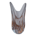 Trs joli grand vase en cristal art vannes france