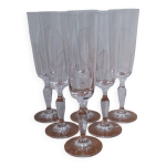 Très joli série de 6 flûtes en cristal villeroy et boch Très joli série de 6 flûtes en cristal villeroy et boch