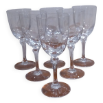 Trs joli srie de 6 verre a eau chambery en cristal d'arques